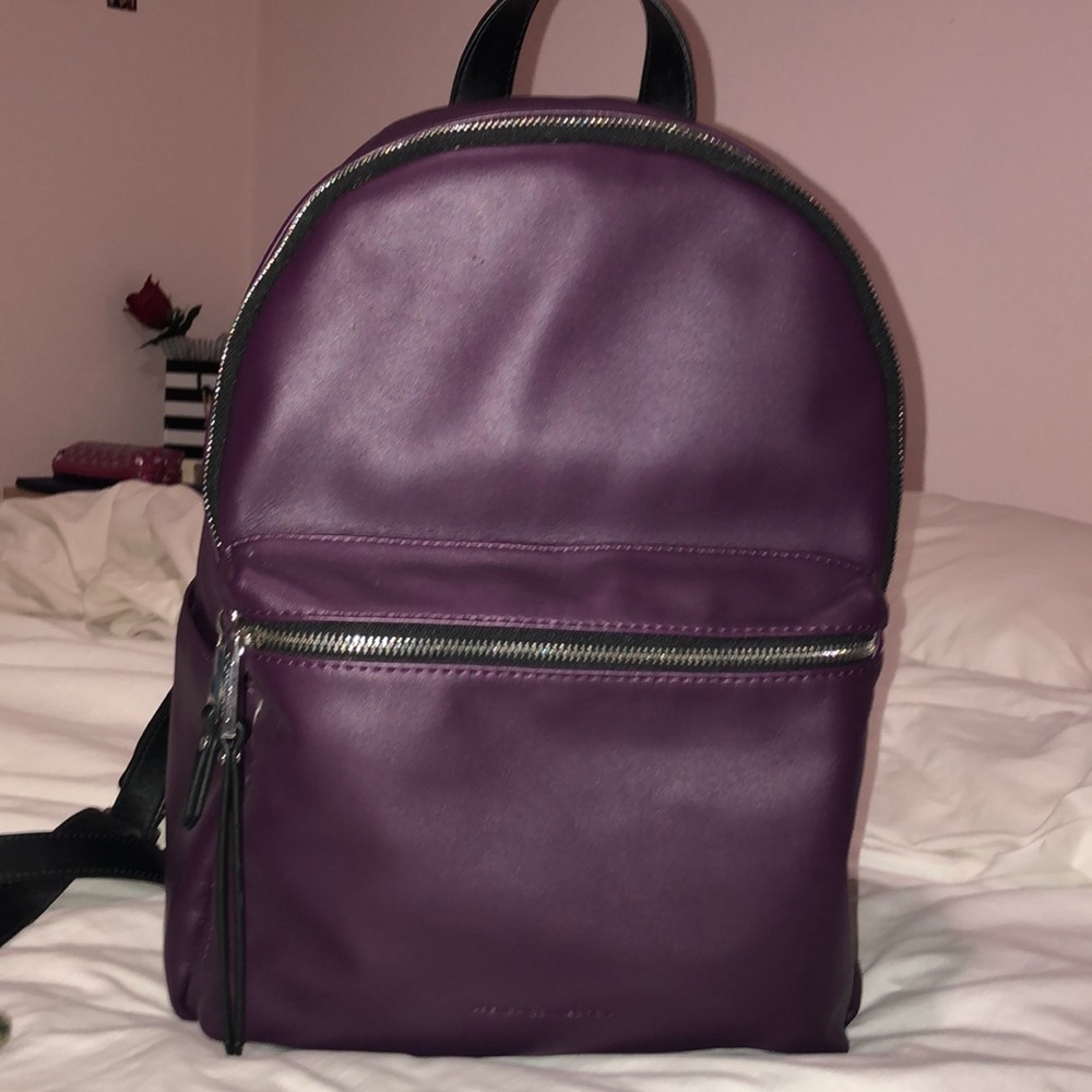 Purple Leather Backpack